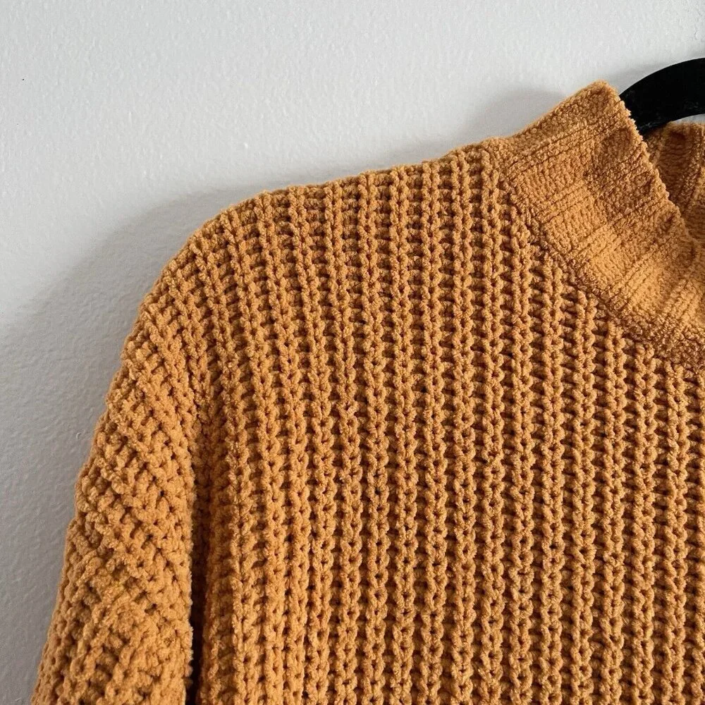 Arizona Jean Co Women S Venetian Gold Chenille Mock Neck Tunic Sweater NWT